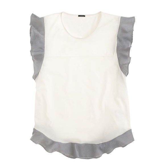 NWT Spring 2015 J.Crew Flounce Tank Top in Stripe - Picture 6 of 6